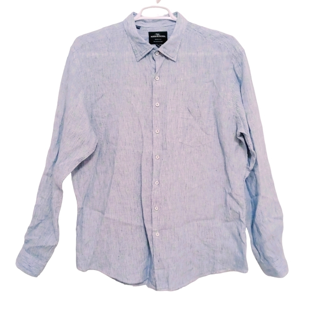 Rodd & Gunn Stripes Linen Sports Fit Long Sleeve Button Down Shirt